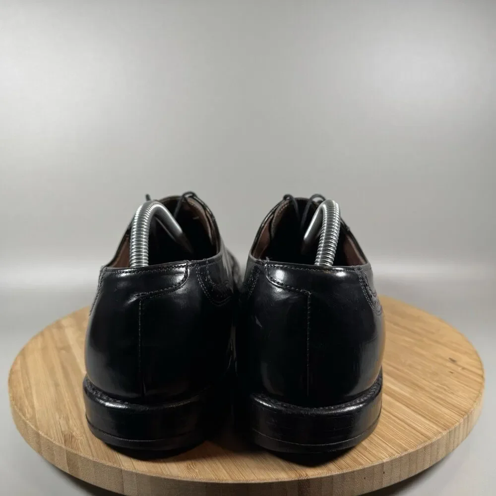 Allen Edmonds Lloyd Mens 11.5 B Wingtip Oxford Shoes Black Leather USA‎ Made